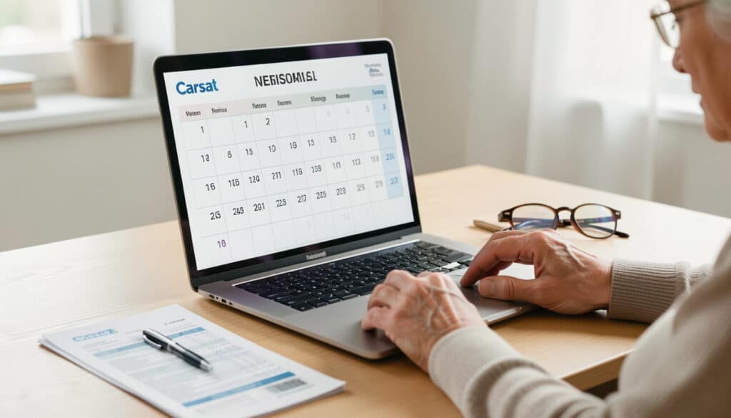 Calendrier de versement de la retraite Carsat